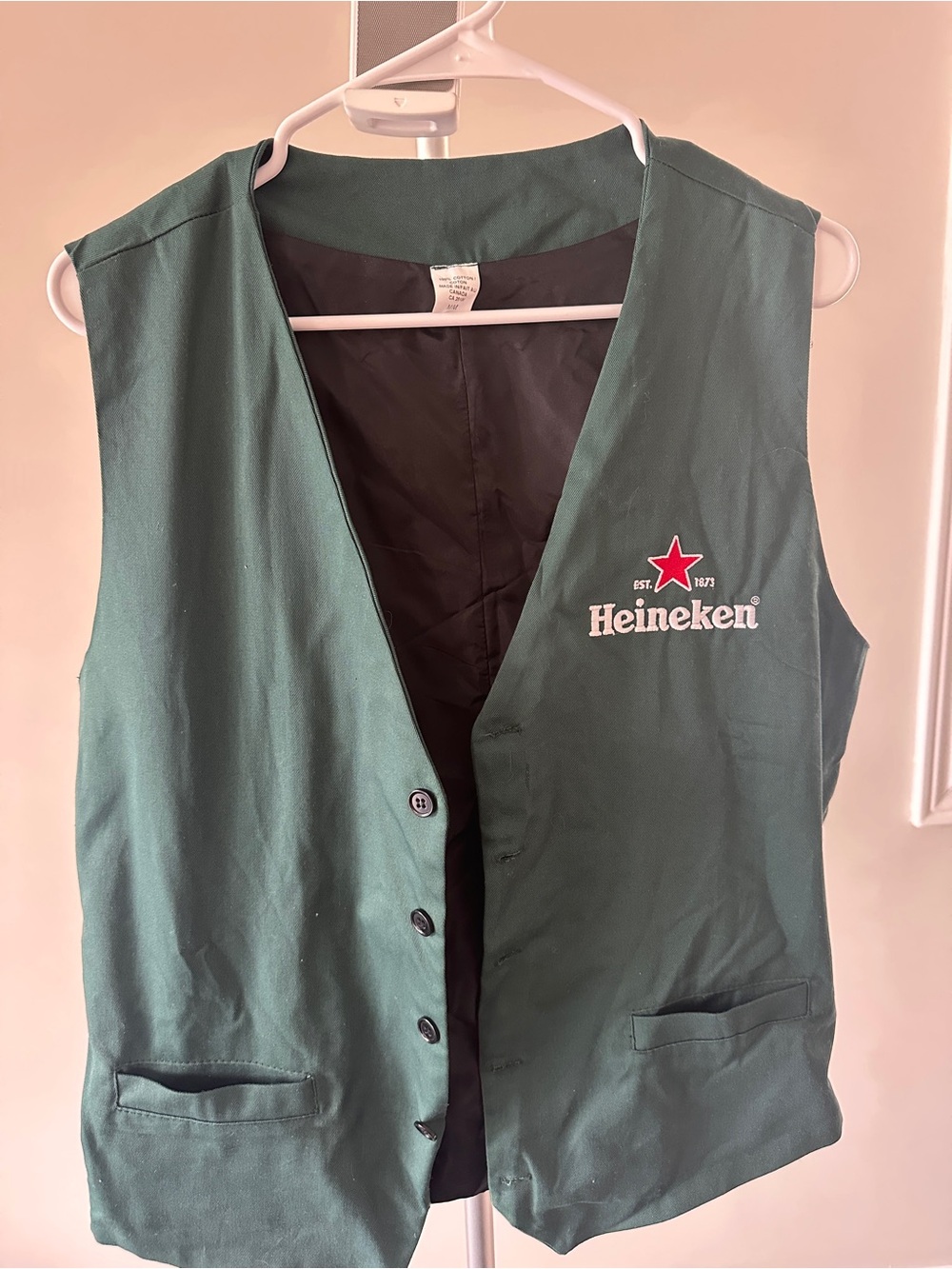Men's Dark Green Heineken Suit Vest